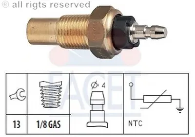 Датчик, температура охлаждающей жидкости; Датчик, температура охлаждающей жидкости; Датчик, температура охлаждающей жидкости FACET купить