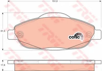 Комплект тормозных колодок, дисковый тормоз COTEC TRW купить