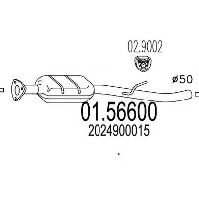 Средний глушитель выхлопных газов MTS купить