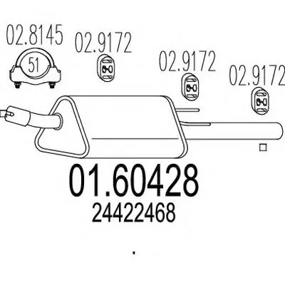 Глушитель выхлопных газов конечный MTS купить