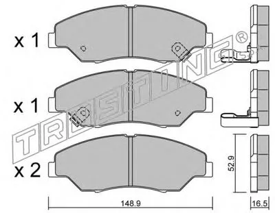 Комплект тормозных колодок, дисковый тормоз TRUSTING купить