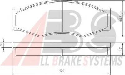 Комплект тормозных колодок, дисковый тормоз A.B.S. купить