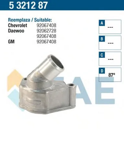 Термостат, охлаждающая жидкость FAE купить