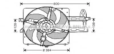 Вентилятор, охлаждение двигателя AVA QUALITY COOLING купить