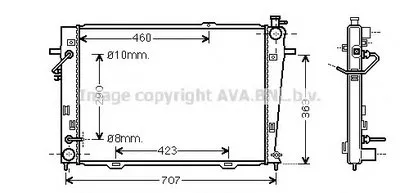 Радиатор, охлаждение двигателя AVA QUALITY COOLING купить
