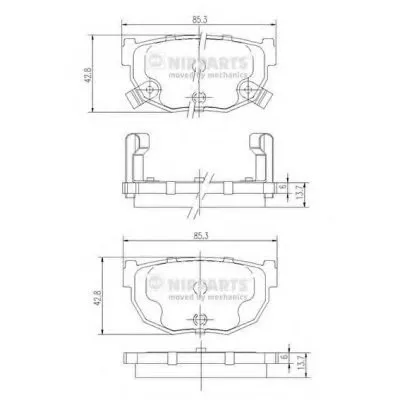 Комплект тормозных колодок, дисковый тормоз NIPPARTS купить