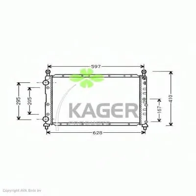 Радиатор, охлаждение двигателя KAGER купить