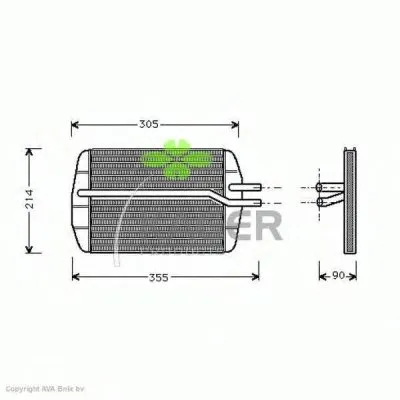 Теплообменник, отопление салона KAGER купить