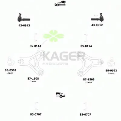 Подвеска колеса KAGER купить