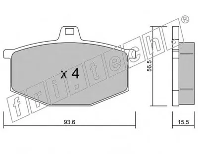 Комплект тормозных колодок, дисковый тормоз fri.tech. купить
