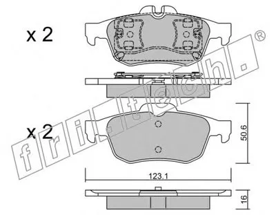 Комплект тормозных колодок, дисковый тормоз fri.tech. купить