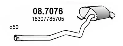 Глушитель выхлопных газов конечный ASSO купить