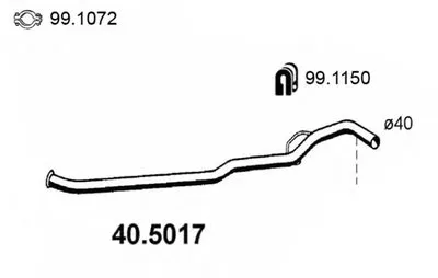 Труба выхлопного газа ASSO купить