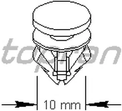 Зажим, молдинг / защитная накладка TOPRAN купить