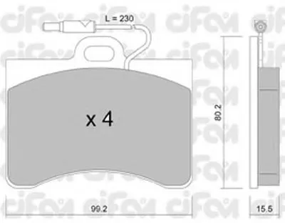 Комплект тормозных колодок, дисковый тормоз CIFAM купить