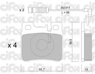 Комплект тормозных колодок, дисковый тормоз CIFAM купить