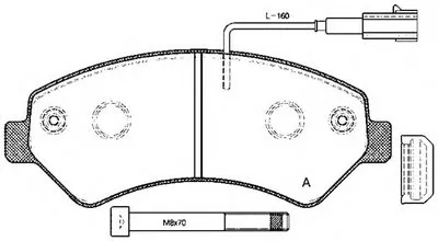 Комплект тормозных колодок, дисковый тормоз ADVANCE OPEN PARTS купить