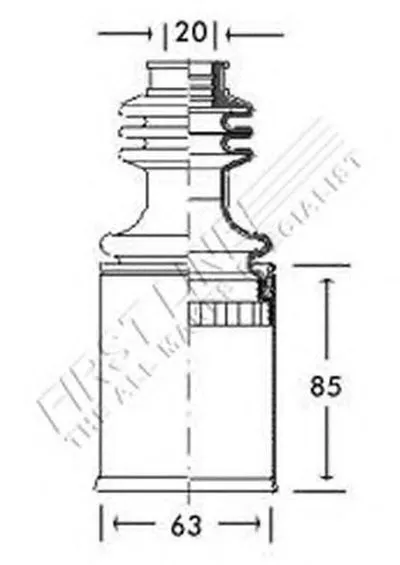 Пыльник, приводной вал FIRST LINE купить