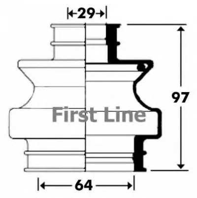 Пыльник, приводной вал FIRST LINE купить