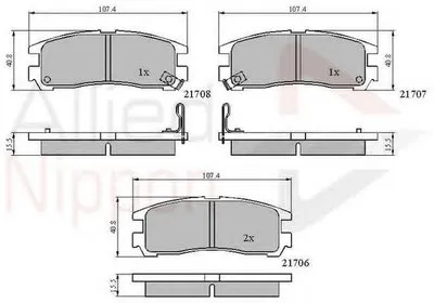 Комплект тормозных колодок, дисковый тормоз ANL Braking COMLINE купить