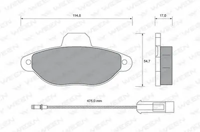 Комплект тормозных колодок, дисковый тормоз WEEN купить