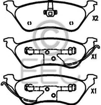 Комплект тормозных колодок, дисковый тормоз EEC купить