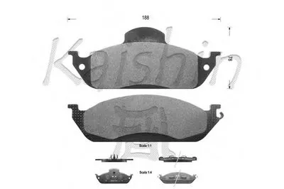 Комплект тормозных колодок, дисковый тормоз KAISHIN купить