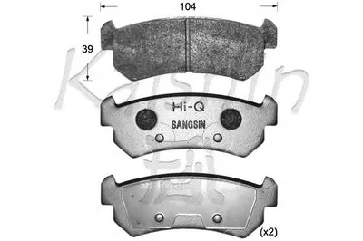 Комплект тормозных колодок, дисковый тормоз KAISHIN купить
