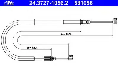 Трос, стояночная тормозная система ATE купить