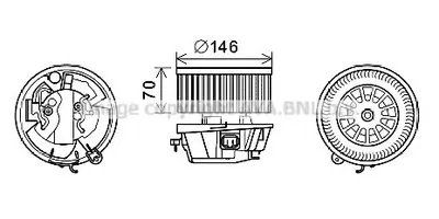 Электродвигатель, вентиляция салона AVA QUALITY COOLING купить