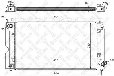 Радиатор, охлаждение двигателя STELLOX купить