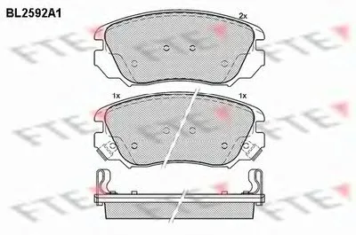 Комплект тормозных колодок, дисковый тормоз FTE купить