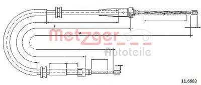 Трос, стояночная тормозная система COFLE METZGER купить
