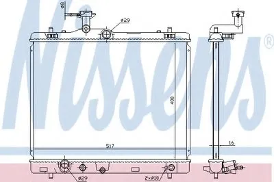 Радиатор, охлаждение двигателя NISSENS купить