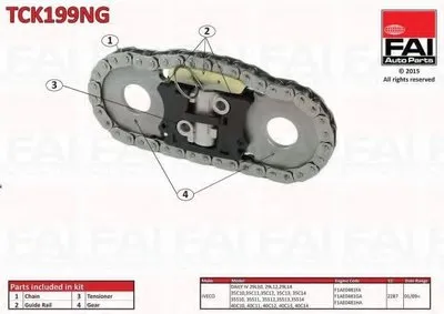 Комплект цепи привода распредвала FAI AutoParts купить