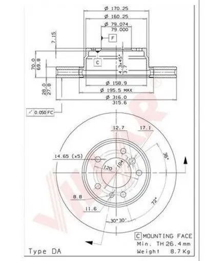 Тормозной диск VILLAR купить