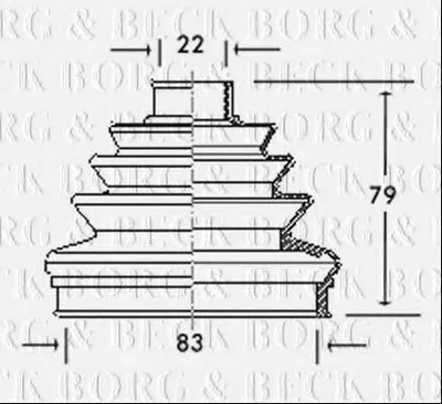 Пыльник, приводной вал BORG & BECK купить