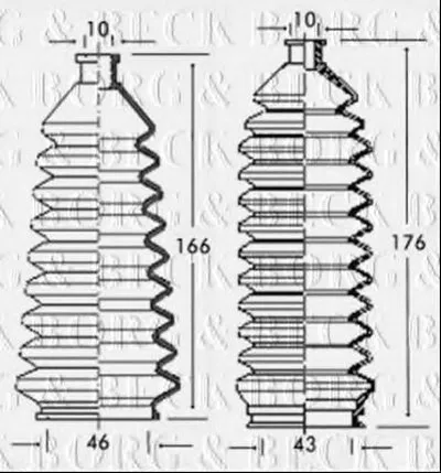 Пыльник, рулевое управление BORG & BECK купить