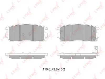 Комплект тормозных колодок, дисковый тормоз LYNXauto купить