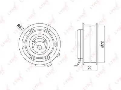 Натяжной ролик, ремень ГРМ LYNXauto купить