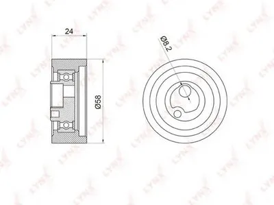 Натяжной ролик, ремень ГРМ LYNXauto купить