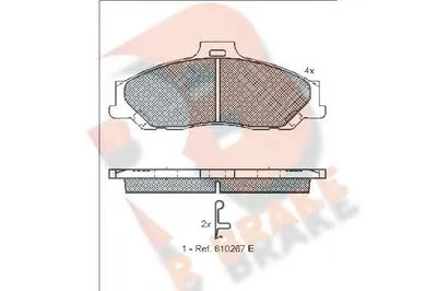 Комплект тормозных колодок, дисковый тормоз R BRAKE купить