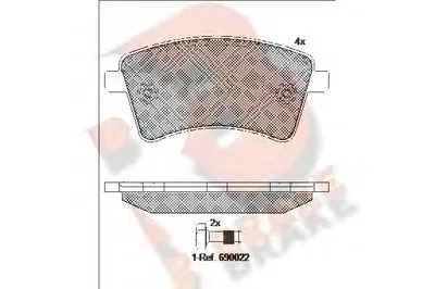 Комплект тормозных колодок, дисковый тормоз R BRAKE купить