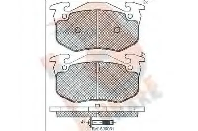 Комплект тормозных колодок, дисковый тормоз R BRAKE купить