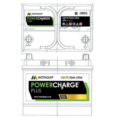 Стартерная аккумуляторная батарея Powercharge Plus MOTAQUIP купить