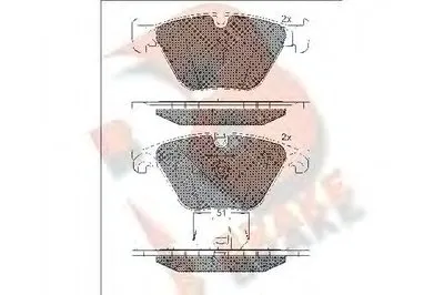 Комплект тормозных колодок, дисковый тормоз R BRAKE купить