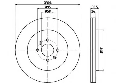 Тормозной диск PRO HELLA купить