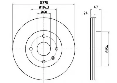 Тормозной диск PRO HELLA купить