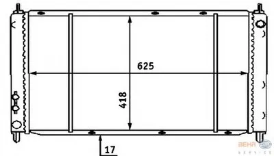Радиатор, охлаждение двигателя BEHR HELLA SERVICE HELLA купить
