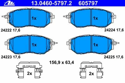 Комплект тормозных колодок, дисковый тормоз ATE купить